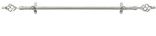 Park Avenue Collection Metallo Decorative Rod & Finial Lexus Silver 48-86