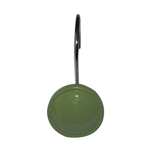 Park Avenue Deluxe Collection Park Avenue Deluxe Collection inch Color Rounds inch Resin Shower Curtain Hooks in Sage