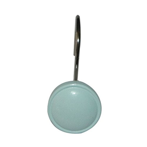 Park Avenue Deluxe Collection Park Avenue Deluxe Collection inch Color Rounds inch Resin Shower Curtain Hooks in Spa Blue