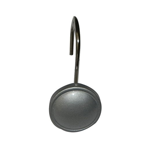 Park Avenue Deluxe Collection Park Avenue Deluxe Collection inch Color Rounds inch Resin Shower Curtain Hooks in Silver