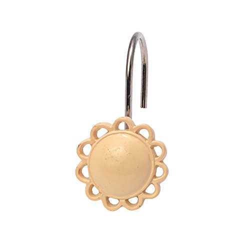 Park Avenue Deluxe Collection Park Avenue Deluxe Collection inch Filigree inch Resin Shower Curtain Hooks in Ivory