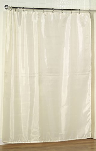 Royal Bath Stal Size Water Repellant Fabric Shower Curtain Liner with Weighted Hem (54 inch x 78 inch ) - Ivory