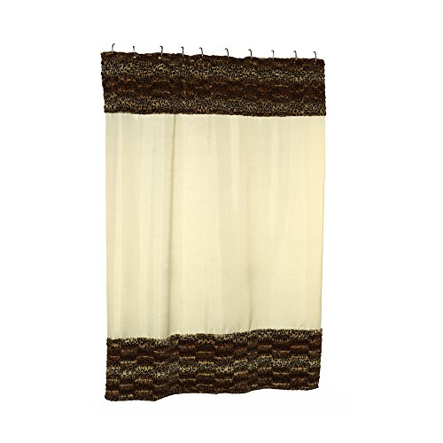 Park Avenue Deluxe Collection Park Avenue Deluxe Collection inch Zuri inch Faux Fur-Trimmed Shower Curtain