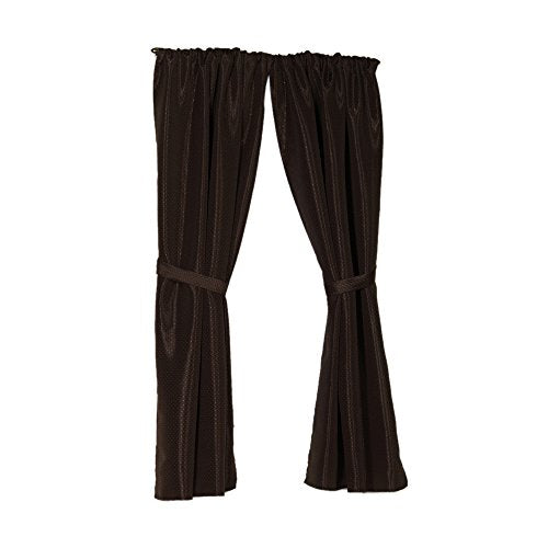 Park Avenue Deluxe Collection Park Avenue Deluxe Collection inch Lauren inch Diamond-Piqued 100% Polyester Window Curtain in Brown