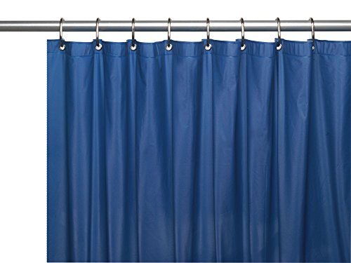 Royal Bath Heavy 3 Gauge Vinyl Shower Curtain Liner with Weighted Magnets and Metal Grommets (72 inch x 72 inch ) - Navy