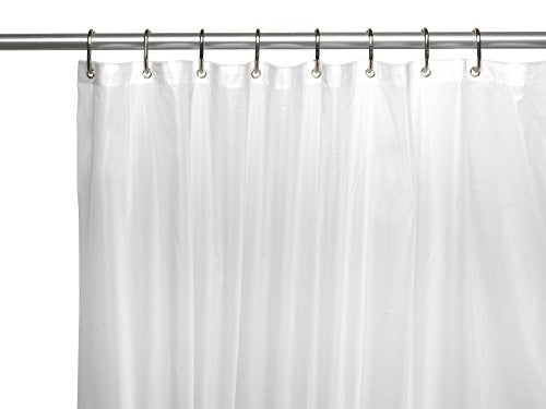 Splish Splash Jumbo Size Extra Heavy 10 Gauge PEVA Non-Toxic Shower Curtain Liner with Metal Grommets (72 inch x 96 inch ) - Super Clear