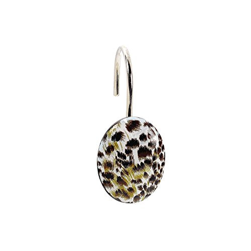 Park Avenue Deluxe Collection Park Avenue Deluxe Collection inch Cheetah inch Resin Shower Curtain Hooks