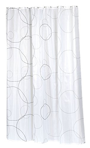 BenandJonah Collection Fabric Extra Long Shower Curtain 70 x 84 inch Bubbles