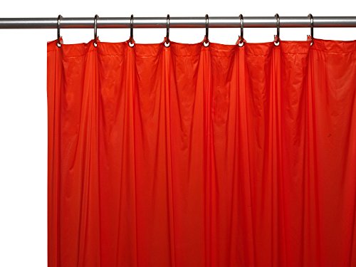 Royal Bath Heavy 3 Gauge Vinyl Shower Curtain Liner with Weighted Magnets and Metal Grommets (72 inch x 72 inch ) - Red