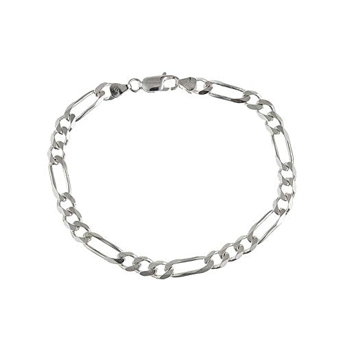 Ben & Jonah 925 Sterling Silver Figaro Bracelet (8.15 inch L)