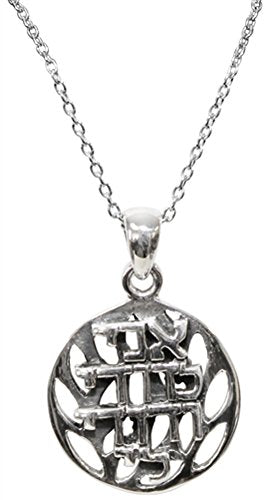 Silver Ani Ledodi Necklace - Chain 18 inch Pendant 3/4 inch X 3/4 inch H