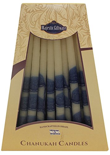Lamp Lighters Ultimate Judaica Chanukah Candles - 45 Pack - Blue/White - 6 inch