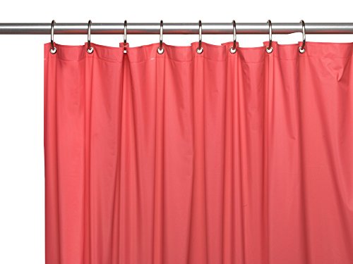 Royal Bath Heavy 3 Gauge Vinyl Shower Curtain Liner with Weighted Magnets and Metal Grommets (72 inch x 72 inch ) - Rose