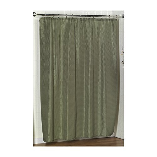 Park Avenue Deluxe Collection Park Avenue Deluxe Collection inch Lauren inch Dobby Fabric Shower Curtain in Sage