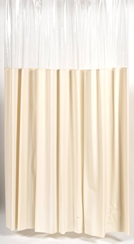 Royal Bath Extra Long 10 Gauge Window Vinyl Shower Curtain Liner with Metal Grommets (72 inch x 84 inch ) - Ivory