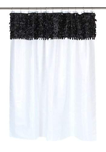 Latin Fever Dance Party Fabric Shower Curtain 70 inch x 72 inch (Black & White)