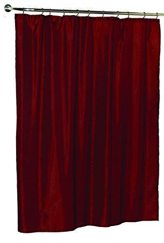 Royal Bath Collection Diamond-Piqued Dobby Fabric Shower Curtain 70 inch x 72 inch (Burgundy)