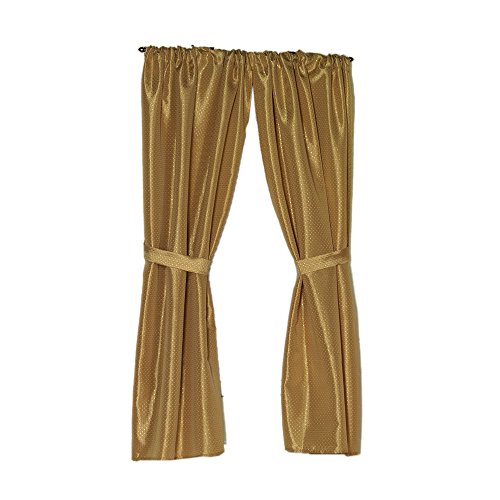 Park Avenue Deluxe Collection Park Avenue Deluxe Collection inch Lauren inch Diamond-Piqued 100% Polyester Window Curtain in Gold