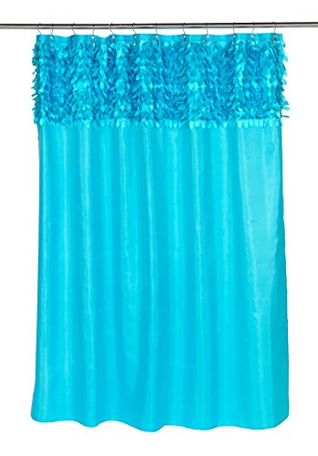 BenandJonah Collection Fabric Shower Curtain 70 x 72 inch Goosy Top Blue