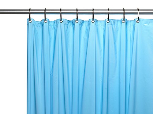 Royal Bath Heavy 4 Gauge Vinyl Shower Curtain Liner with Weighted Magnets and Metal Grommets (72 inch x 72 inch ) - Light Blue