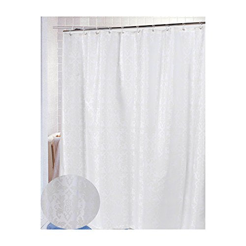 Park Avenue Deluxe Collection Park Avenue Deluxe Collection inch Damask inch Fabric Shower Curtain in Ivory