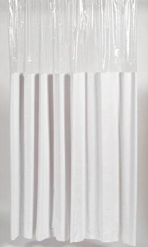 Royal Bath Extra Heavy 10 Gauge Stall Sized Window Vinyl Shower Curtain Liner with Metal Grommets (54 inch x 78 inch ) - White