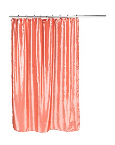 Park Avenue Deluxe Collection Park Avenue Deluxe Collection inch Shimmer inch Faux Silk Shower Curtain in Salmon