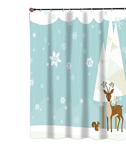 Park Avenue Deluxe Collection Park Avenue Deluxe Collection inch Forest Friends inch Fabric Shower Curtain
