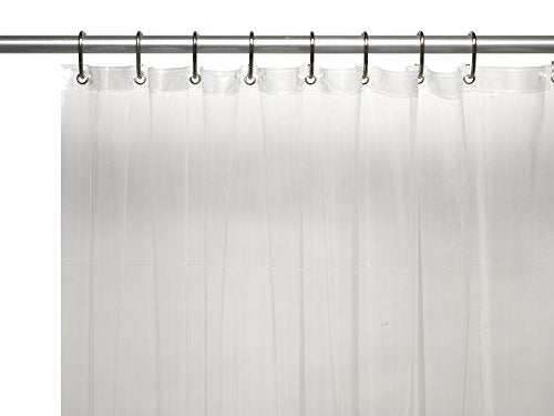 Royal Bath Jumbo Size Extra Heavy 10 Gauge PEVA Non-Toxic Shower Curtain Liner with Metal Grommets (72 inch x 96 inch ) - Frosty Clear