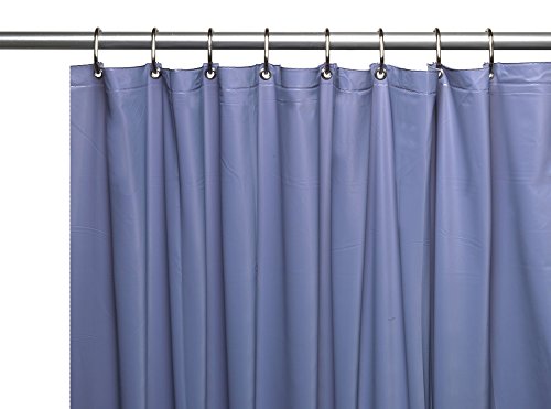 Royal Bath Extra Heavy 10 Gauge Vinyl Shower Curtain with Metal Grommets (72 inch x 72 inch ) - Slate Blue
