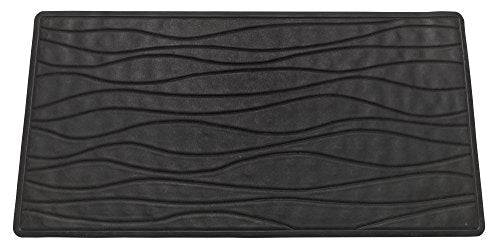 Royal Bath Slip Resistant Rubber Bath Mat (13 inch x 20 inch ) - Black