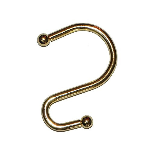 Park Avenue Deluxe Collection Park Avenue Deluxe Collection inch S inch Shower Curtain Hooks in Brass