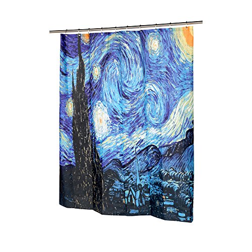 Park Avenue Deluxe Collection Park Avenue Deluxe Collection inch The Starry Night inch Fabric Shower Curtain