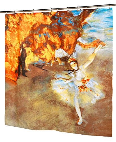 BenandJonah Collection Fabric Shower Curtain 70 x 72 inch The Star Paint