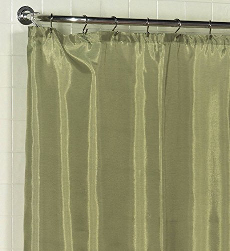 Royal Bath Water Repellant Fabric Shower Curtain Liner with Weighted Hem (70 inch x 72 inch ) - Sage