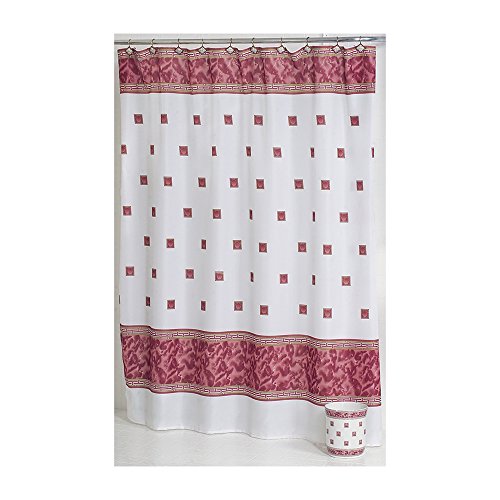Park Avenue Deluxe Collection Park Avenue Deluxe Collection inch Windsor inch Fabric Shower Curtain in Burgundy