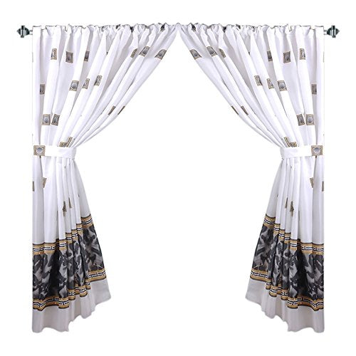 Park Avenue Deluxe Collection Park Avenue Deluxe Collection inch Windsor inch Fabric Window Curtain in Black