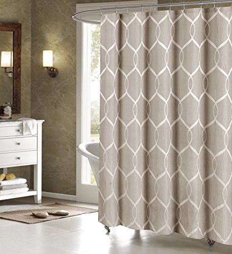 Duck River Textiles Quey Wrinkle Wave Fiber Shower Curtain 70 inch x 70 inch Green