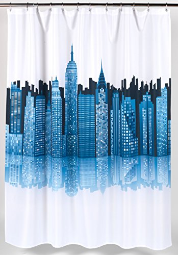 Metropolitan Cityscape Fabric Shower Curtain Size: 70 inch x 72 inch