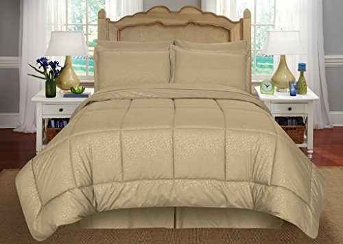 Ben&Jonah King Size 8 Piece Vine Down Alternative Bed N Bag (100 inch x 86 inch ) - Mocha