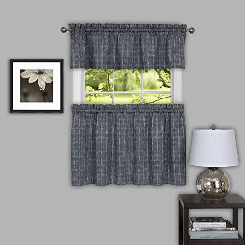 Ben&Jonah Collection Sydney 58x14 Window Curtain Valance - Grey