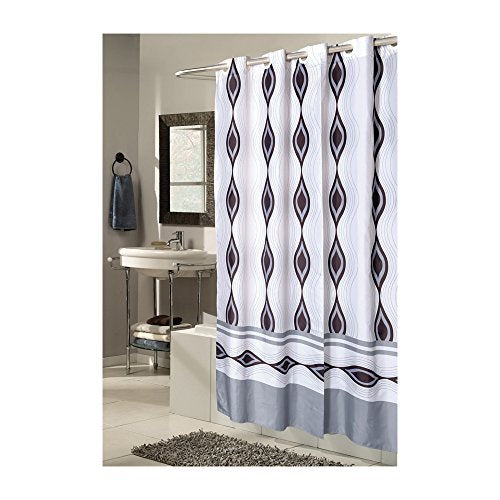 Park Avenue Deluxe Collection Park Avenue Deluxe Collection Extra Wide EZ-ON? inch Harlequin inch Polyester Shower Curtain