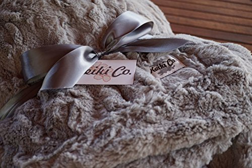 Bon Iver Collection Silver Bella Couture Oversized Throw (60 inch X 72 inch ) - Made in the Usa