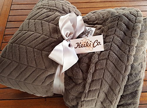 Bon Iver Collection Charcoal Archer Couture Oversized Throw (60 inch X 72 inch ) - Made in the Usa