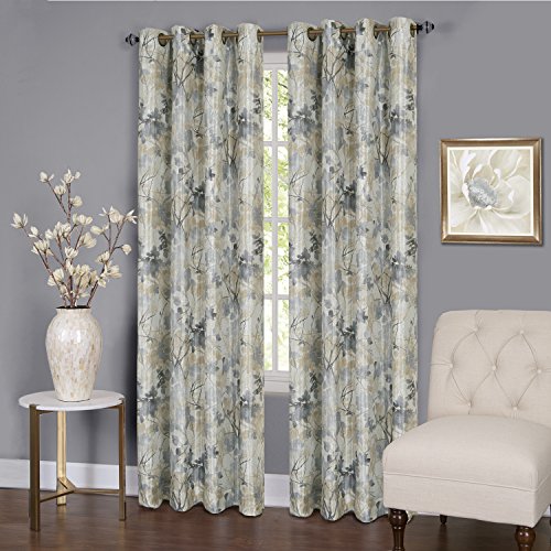 Tranquility Energy Efficient Blackout Curtain Panel (50 inch x 84 inch ) with 8 Grommets - Silver