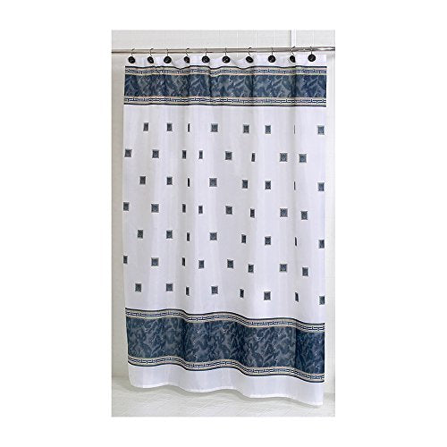 Park Avenue Deluxe Collection Park Avenue Deluxe Collection inch Windsor inch Fabric Shower Curtain in Black