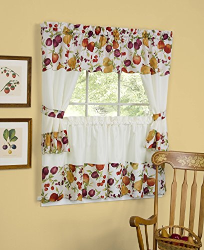 Fruit Explosion Kitchen Curtain Cottage Set (58 inch x 36 inch )