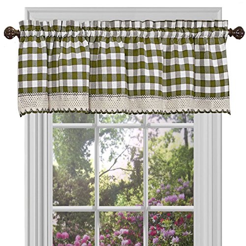 Ben&Jonah Collection Buffalo Check Window Curtain Valance - 58x14 - Sage