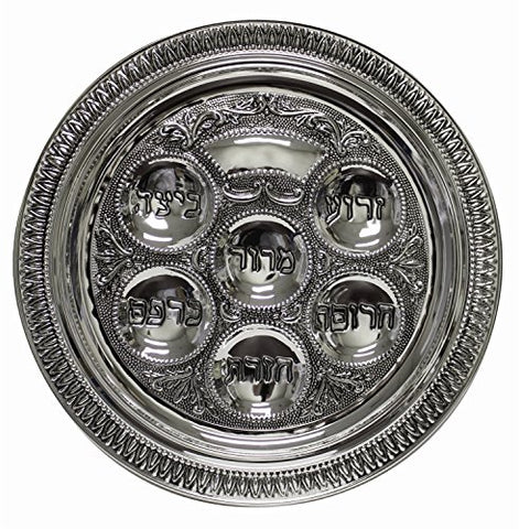 Seder Plate Slver Plated - 12 inch D