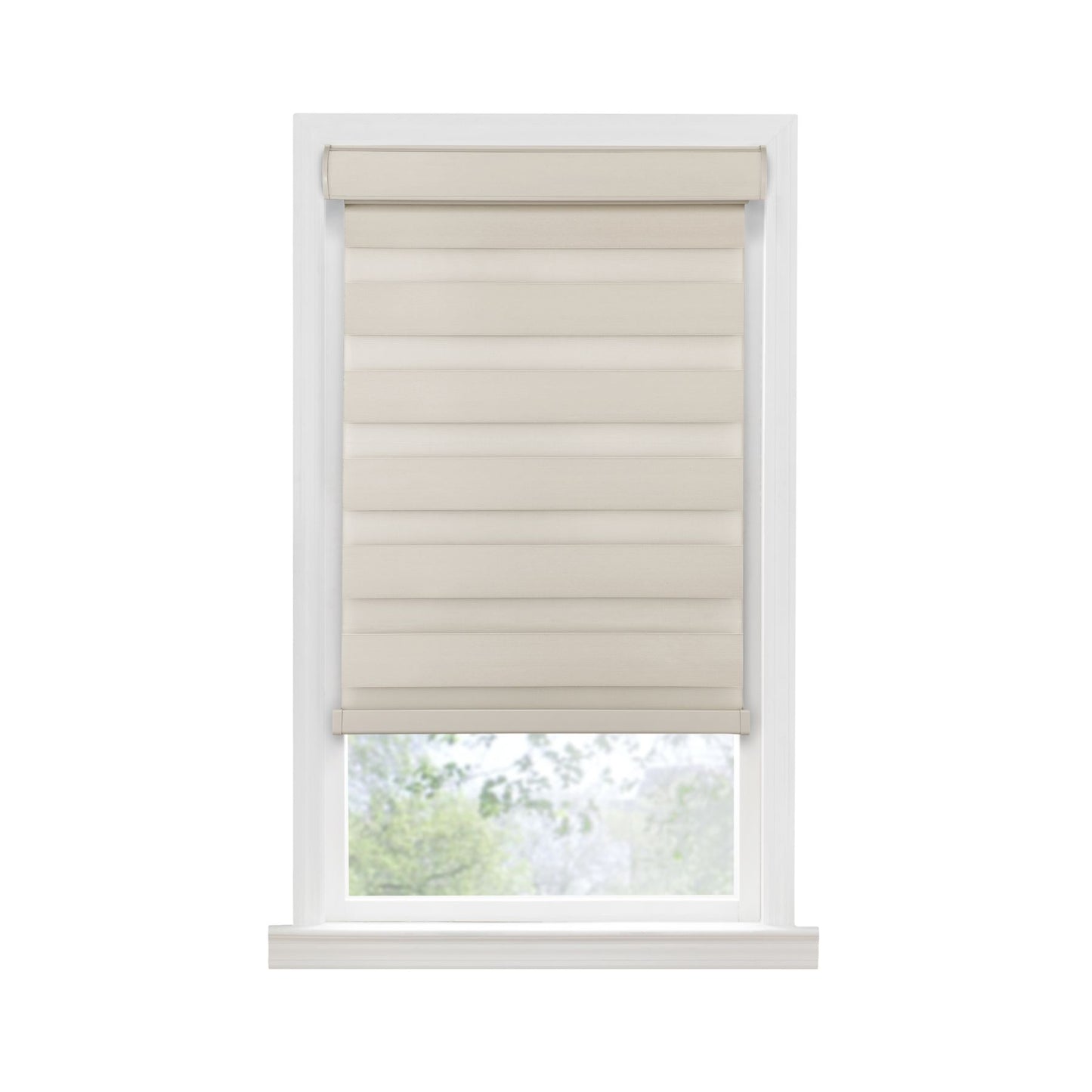 Traditional Elegance Cordless Sublime Room Darkening Double Layered Shade 35x72 - Tan